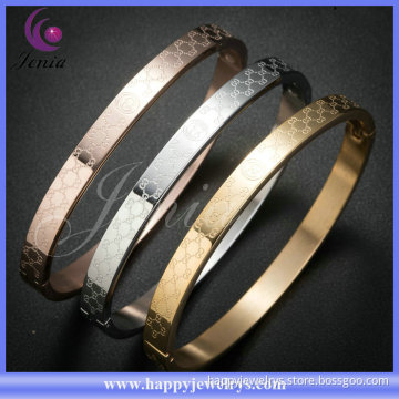Lovely design family design bangle 316l stainless steel bracelets wholesale (YSB067)